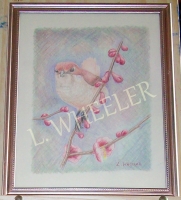Bird On A Limb Colored Pencil Painting by Laura Wheeler