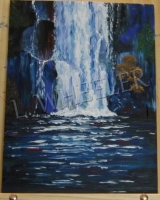GONE! Dark Fall Textured Oil Painting by Laura Wheeler