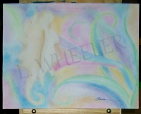 Fleur De Fractalia Chalk Painting by Laura Wheeler