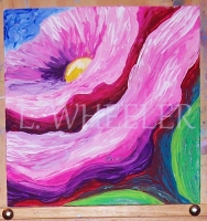Flounce Acrylic Painting by Laura Wheeler