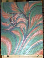Julia Bows Metallic Acrylic Painting by Laura Wheeler