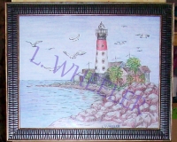 SOLD! Awaits The Night Colored Pencil Painting by Laura Wheeler