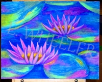 Lilamere Oil Pastel Painting by Laura Wheeler