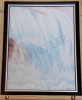 Peace Fall Oil Pastel Painting by Laura Wheeler