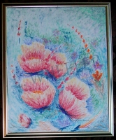 Poppy My Dear Chalk Painting by Laura Wheeler