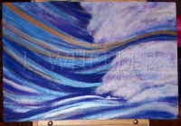 Rock And Roil Acrylic And Metallic Painting by Laura Wheeler