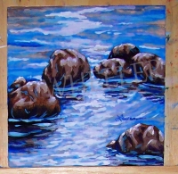 Rock On Acrylic Painting by Laura Wheeler