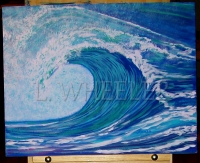 Roller Acrylic Painting by Laura Wheeler