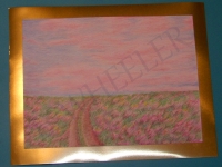 Fields Of Rosey Hue Colored Pencil Painting by Laura Wheeler