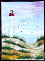 Sentinel Lit Watercolor Painting by Laura Wheeler