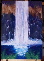 Streamin Acrylic Painting by Laura Wheeler