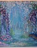 Acrylic Batched Floral Gardens 8X10 SAMPLE Painting by Laura Wheeler